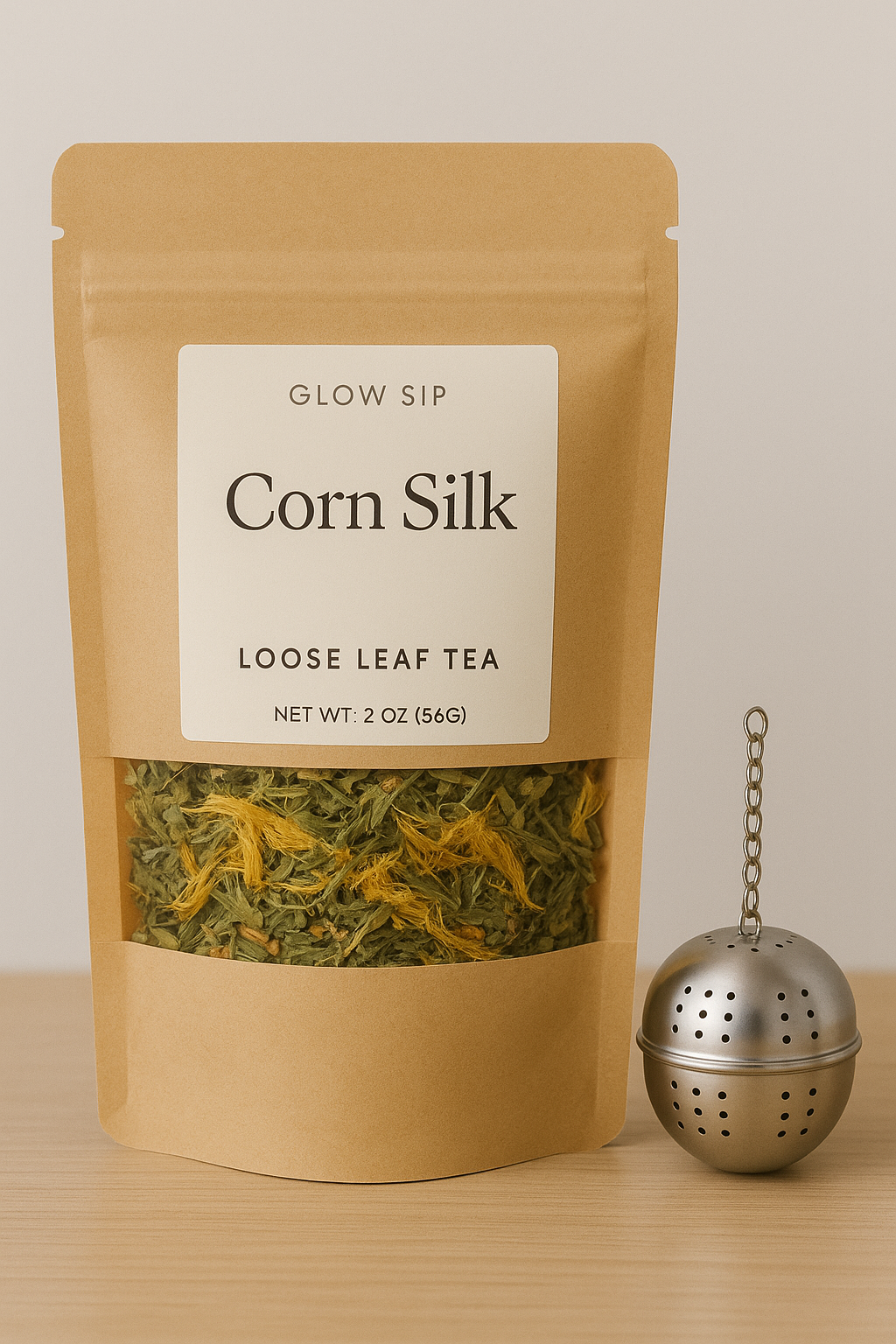 Corn Silk Loose Leaf Tea with Infuser | Detox & Kidney Support