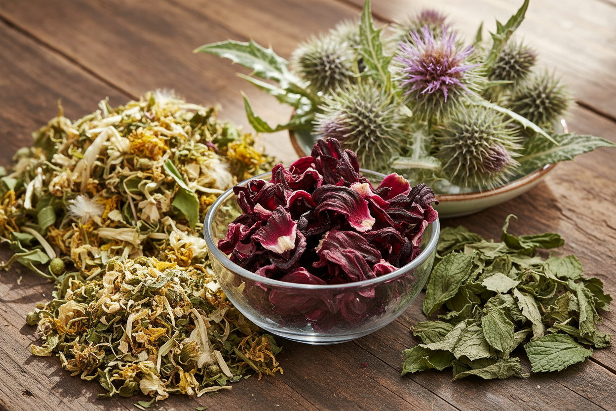 Radiance Tea Herbal Cleanse for Glowing Skin | Dandelion Hibiscus Peppermint Tea | Herbal Detox Tea for Liver | Natural Radiance Wellness Tea | Glowing Skin Herbal Tea