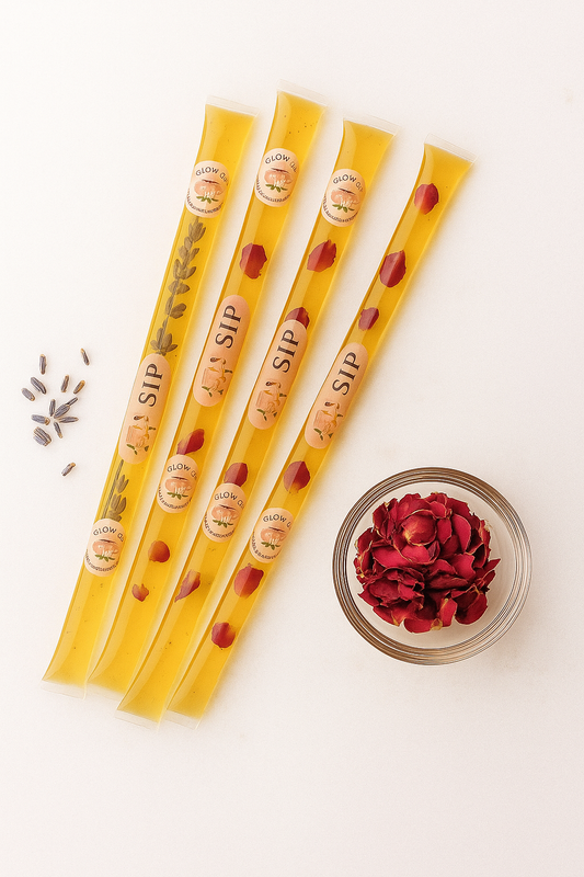 Honey Sticks natural sweet snack with lavender and rose petals for tea or on-the-go energy boost.
