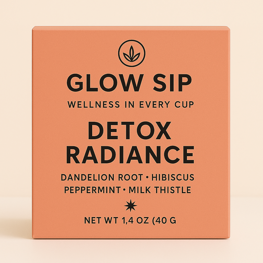 Radiance Tea Herbal Cleanse for Glowing Skin | Dandelion Hibiscus Peppermint Tea | Herbal Detox Tea for Liver | Natural Radiance Wellness Tea | Glowing Skin Herbal Tea