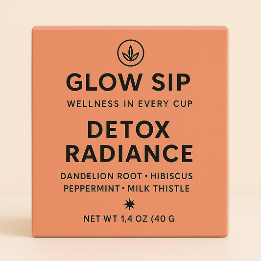 Radiance Tea Herbal Cleanse for Glowing Skin | Dandelion Hibiscus Peppermint Tea | Herbal Detox Tea for Liver | Natural Radiance Wellness Tea | Glowing Skin Herbal Tea