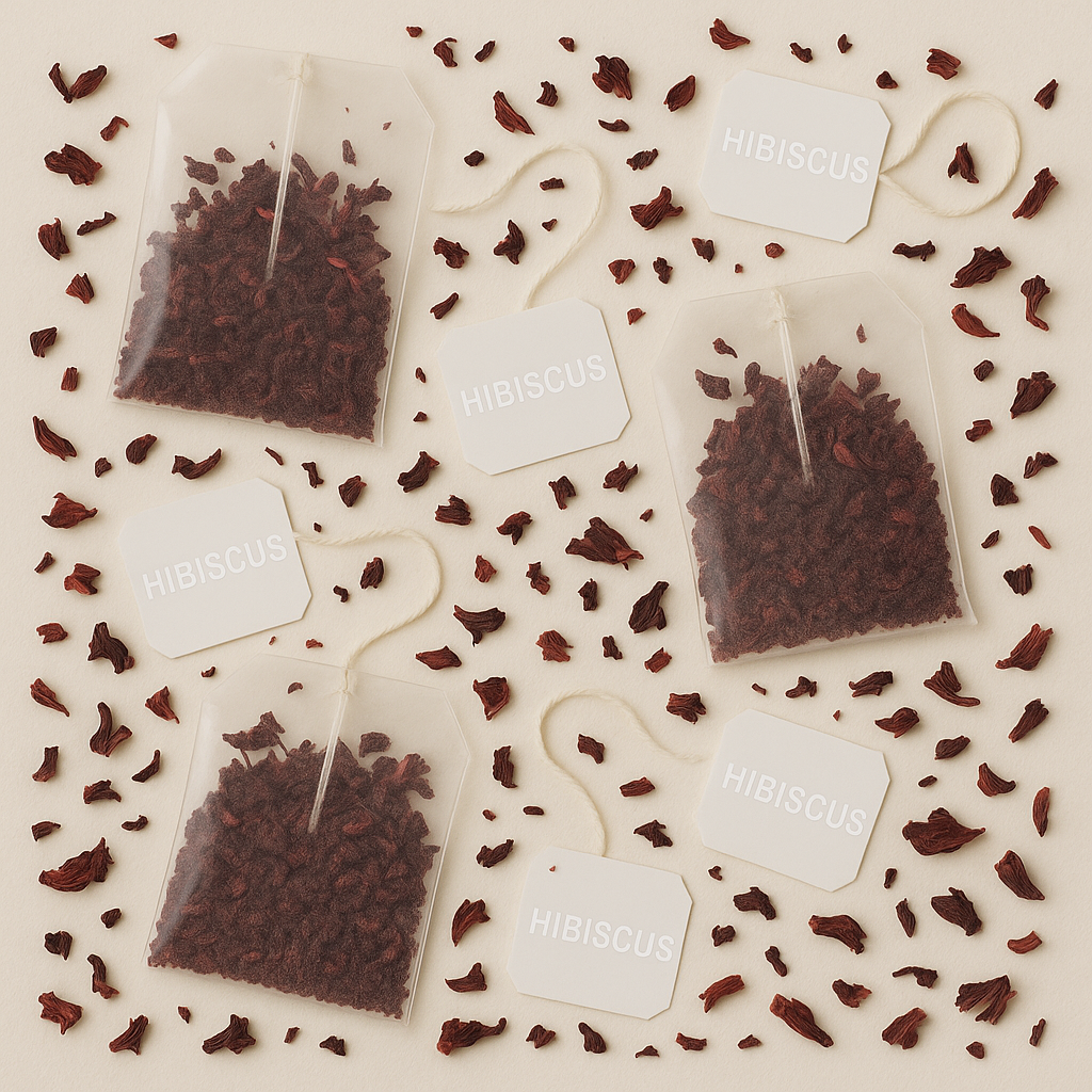 Glow Sip Hibiscus Tea Bags for Heart & Skin | Caffeine-Free Hibiscus Tea | Herbal Heart & Skin Tea | Antioxidant Hibiscus Tea | Refreshing Glow Sip Tea