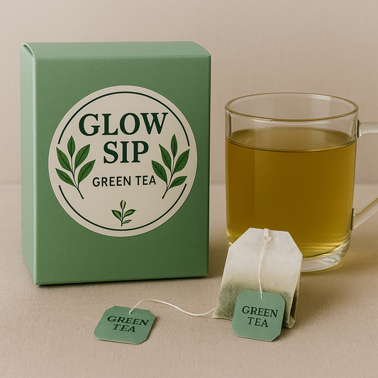 Glow Sip Green Tea 15 Bags for Wellness Boost | Antioxidant Green Tea | Revitalizing Daily Tea | Fresh Energy Green Tea | Premium Green Tea Bags